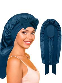 奢华缎面真丝睡帽 - 可调节舒适系带，真丝睡帽，丝绸睡帽，缎面睡帽，桑蚕丝睡帽，加厚干发帽，适合秋冬季节，日常佩戴，可用于护发、化妆、烹饪、睡眠、旅行、度假等场合。另有浴巾，适用于美容院、酒店、运动、家居等场所，可用作毛巾、护肤干发巾。 - 彩色 - 查看 13