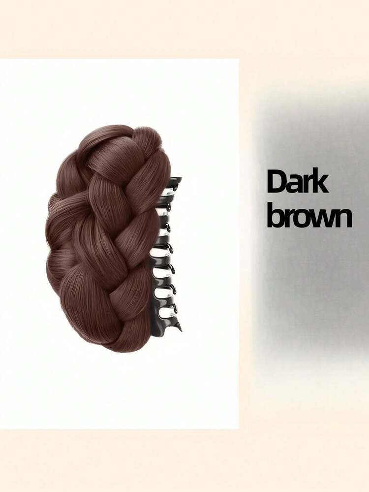 1 Piece Knitted Hair Claws For Women, High-Temperature Fiber, Party Clothing Accessories Fall Hair Accessories Autumn Hair Clips Fashion Claw Clips Elegant Hair Clutch Clips For Hair Winter For Vacation Outfits Woman Summer Beach - Multicolor - View 5