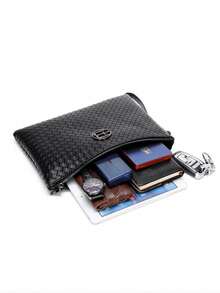 Braiding Style Men PU Leather Wallet Purse Money Credit Card Holders Men Wallet Money Bag Old Money - Black - View 7