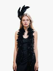 Colorful Turkey Feather Boas DIY Handmade For Weddings, Dances, Movies, Parties, Tea Parties And 1980s Costume Decorations, Girls And Ladies (Handmade, Feathers Will Fall Off A Little)