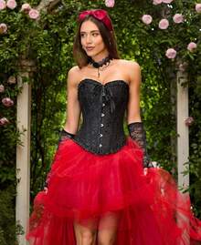 Corset Tops For Women, Bustier Shapewear Lingerie, Lace Waist Push Up Bodysuit - Màu xanh lam - Xem 9