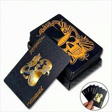 1set Waterproof 24k Golden Playing Cards Multiple Playing Cards,Modern Style Cards, Great For Adults And Families - Card Games And Board Games For Family Game Night - 10 Min,With Storage Box, Paper Cards, Easy To Shuffle Design - Multicolor - View 17