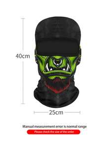 1件装男女通用透气骑行面罩，动漫图案脖套，轻盈冰丝摩托车头巾，适合夏季户外运动、钓鱼等场合，防晒面罩 - 彩色 - 查看 8
