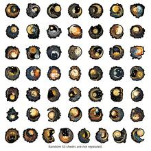 50 Peças Adesivos da Série Deusa Sol e Lua, Adesivos Retrô de Vinil Estéticos para Scrapbooking, Diário, Laptop, Para-choque, Skate, Garrafa de Água, Computador, Telefone, Desenho Animado, Capacete de Segurança, Adesivos e Decalques para Carro