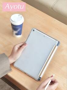 Ayotu 条纹和棕榈树保护壳适用于 iPad 10.2 英寸 2021/2020 iPad 第 9/8 代，兼容三星 Galaxy Tab A8 10.5 英寸 2022，兼容华为 Matepad 10.4/Tab，带笔架，支持自动睡眠/唤醒盖，时尚保护壳 - 彩色 - 查看 4