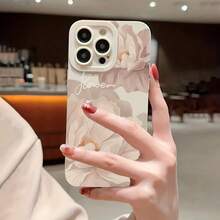 Una funda protectora de carcasa de teléfono móvil a prueba de terremotos y aceite con un diseño simple de patrón de flores, a prueba de golpes, mate y caída, adecuada para todas las series de teléfonos móviles , compatible  17/17 Pro/17 Pro Max/17 Air/ 16/16 Pro/16 Pro Max/16 Plus/ 15/15 Pro Max/15 Pro/15 Plus/ 14/14 Pro/14 Plus/14 Pro Max/ 13/13 Pro/13 Pro Max/12/12 Pro/12 Pro Max/11/11 Pro/11 Pro Max/XR/X/XS/XS Max, Moda novedosa para hombres y mujeres - Blanco 45-3 - Ver 6