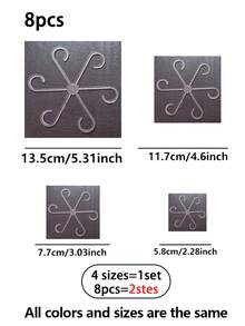 8个/4件装植物支架，坚固的攀援植物茎夹，藤蔓固定器，室内花茎固定器，塑料园艺工具，适用于攀援植物，可用于露营/婚礼/花园装饰/卧室装饰/房间装饰/家居装饰/秋季装饰/情人节/复活节 - 彩色 - 查看 17