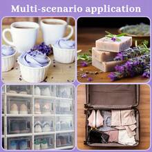 24/12/6pcs Lavender Fragrance Sachets, Suitable For Drawers And Closets - Natural Dried Flowers And Herbs, Fresh Lavender, Purple With Green Drawstring, Holiday Home Decor (Halloween, Christmas, Thanksgiving), Closet Freshener, Rustic Charm Decor