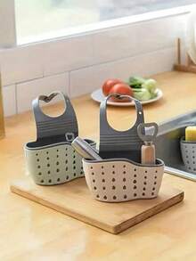 Giá đựng đồ nhà bếp có thể điều chỉnh - Giá đỡ miếng bọt biển có giác hút, giỏ đựng đồ hai tầng, giúp thoát nước hiệu quả hơn. - Nhiều màu - Xem 4