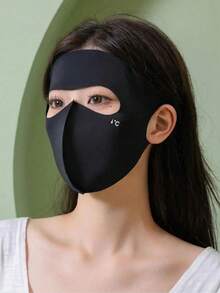 1 件装全新无缝塑形透明质酸女士面部防晒面膜，阻挡紫外线，优质尼龙，适用于眼部和面部 - 彩色 - 查看 5