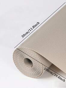 1 Roll 11.8*39.4inch Kitchen Shelf Liner,Non-Adhesive Easy To Cut Drawer Liner,Khaki Waterproof Oil-Proof Refrigerator Liner. - Khaki - View 4