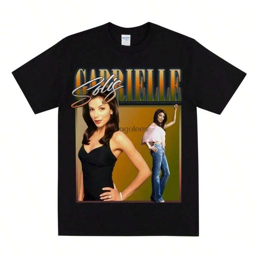 GABRIELLE SOLIS Homage T Shirt For Desperate Housewives Fans Women's Men's Unisex Print T Shirt TV Comedy Series Funny Tee - 黑色 - 查看 1
