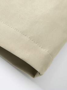 1 件卡其色纯色春秋男士夹克，翻领，袖口抽绳，拉链开合，简约插肩袖男士夹克 - 卡其色 - 查看 6