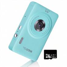 W&O 2025 New 1080P FHD Digital Camera With 32GB Card, Compact Small Cheap Cameras, Rechargeable Photography Camera, 48MP Auto Focus Camera, Puzzle Game,Very Suitable For Entry-Level Novice Photography And Video Recording Enthusiasts. Budget-Friendly Holiday Gift (Thanksgiving, Christmas, Halloween) - 藍色 - 查看 12