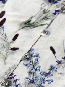 Top halter cu corset și imprimeu lavandă, 1 bucată, pentru femei, cu design frumos la spate. - Lavandă - Vizualizare 7