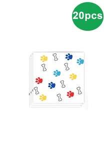 10 piezas Suministros para fiesta de cumpleaños con estampado de pata de perro, incluye platos, vasos, servilletas y mantelería desechables con estampado de pata de perro para decoración de fiesta con tema de cachorros, picnic al aire libre, fiesta familiar, fiesta con amigos, decoración de cumpleaños, suministros para fiesta desechables, suministros para fiesta festiva