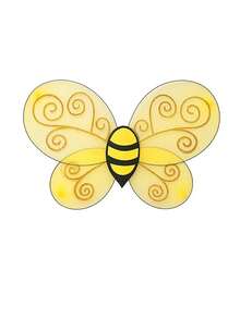 2PCS Beesuit - Women's Bee Wings + Bee Headband + Beehive Glasses And Yellow Ballet Dress, A Cute Halloween Beesuit, Suitable For Adults For Various Festivals, Small Animal Role-Playing Props