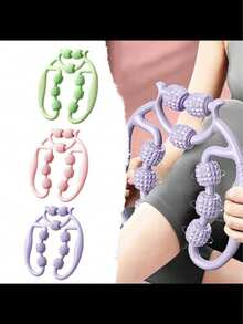 1 Stück Kreismassagegerät, Bein-Knetgerät & Entspannungsausrüstung mit PP-Rollrädern, Yoga-Rolle für Oberschenkel-Muskelentlastung Fitness-Ausrüstung Gym-Zubehör, Sport, Gym, Heimübung, Massagegerät, Massage