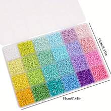 5200pcs 3mm Seed Beads Kit, Mix Colors Glass Seed Beads Kit For Jewelry Making, DIY Round Bead Craft Gift Bracelet Necklace, Enhance Friendship