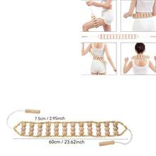 4 piezas Masajeador de madera SilvaLex, se puede usar como regalo del Día de San Valentín, ayuda a relajar la cintura, la espalda, el abdomen, el cuello y los hombros, las piernas, los brazos, un gran regalo del Día de la Madre para mamá - Blanco - Ver 16