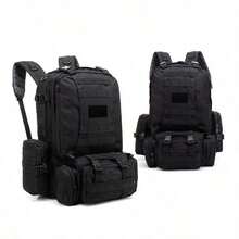 男士大容量55升背包 战术背包 户外徒步登山军用背包 防水露营包 - 彩色 - 查看 13