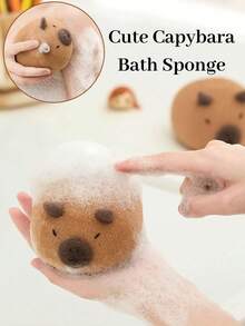 可爱水豚沐浴海绵 - 柔软低敏，浅米色，温和去角质清洁。完美的浴室装饰，经久耐用，是理想的沐浴用品。萌趣的水豚造型和柔软的浅米色材质，带来轻松愉悦的沐浴体验，非常适合面部和身体去角质。另有可爱沐浴海绵、大号沐浴海绵及其他沐浴用品可供选择。 - 彩色 - 查看 3