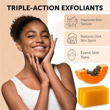 曲酸祛斑皂 - 日式复合配方，蕴含姜黄和木瓜，提亮腋下、颈线、大腿肘部和膝盖肤色 | 控油、清洁美白面部和身体、消除色素沉着 | 去除黑斑、提升肌肤柔滑度 | 泡沫丰富、深层清洁的精油皂，100克超值装