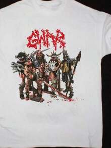 GWAR - Sdogs Of Unrse Short Sve White All Size Shirtheavy-Duty Pure Cotton T-Shirt, Fashionable And Comfortable Wo's Cotton T-Shirt, Suitable For Weekends, Travel, Shopping, Outdoor Activities Or Leisure, High-Quality Durable Fabric Suitable For All Seasons, Fashionable Top, - trắng - Xem 1