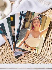 5 piezas/10 piezas/15 piezas Impresiones de fotos personalizadas, sube tu imagen para personalizar, impresión de fotos, tarjetas de fotos de boda, impresiones de fotos conmemorativas, pequeños regalos, tarjetas de anuncio de boda, regalos del Día de San Valentín, Día de la Madre, cumpleaños, Día del Niño, ceremonia de graduación, boda, Día del Padre, celebración de inauguración de la casa, escuela - Multicolor - Ver 3