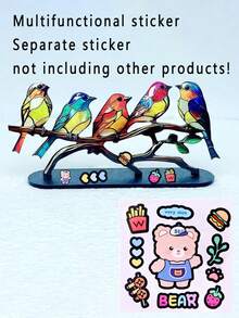 1 PIEZA Figura decorativa de pájaro de acrílico encantadora, decoración de pájaro de madera plana estilo europeo, pájaro de acrílico colorido en una rama, decoración de habitación, figura decorativa de pájaro de estilo moderno para mesa, adornos decorativos, para decoración del hogar, decoración del baño, se puede usar como regalo para Halloween, Navidad, Día del Padre, Pascua, Día de la Madre, pieza decorativa para novio/novia, decoración de la habitación, decoración de la sala de estar, decoración de la oficina - Multicolor - Ver 9