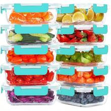 10 Packs 22 Oz Glass Meal Prep Containers, Glass Food Storage Containers With Lids, Airtight Lunch Boxes, Microwave And Freezer - Green - View 1
