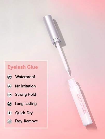 5ml Eyelash Glue,Transparent & Firm After Drying,False Eyelash Tools For Everyday Use,Set Easy Carrying For Travel