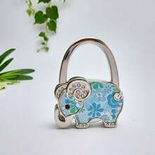 Chic Elephant Shaped Handbag Hook With Floral Pattern, Versatile Bag Hanger For Travel, Office, And Home - Cute, Organizer For Handbags, Purses, Totes, And Backpacks; Eye-Catching Accent Accessory For Spring Wardrobe Refresh; Perfect Gift Idea For Valentine's Day And Everyday Style Enthusiasts; Lightweight Metal Construction With Strong Load Support - Multicolor - View 16