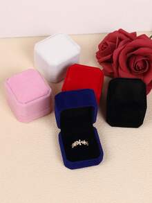 1قطعة صندوق مجوهرات أبيض F، صندوق خاتم، F صندوق تخزين المجوهرات، علبة إرينج، تغليف هدايا، مربع خاتم F-، عبوة هدايا