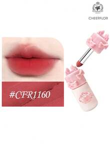 CHEERFLOR GIRL'S BOWKNOT Matte Lip Gloss, Nude Brown Color, Soft Matte Lip Cream, Long Lasting High Impact Color, Lightweight Liquid Lipstick, - CFR1160 - View 3