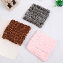 Extra Wide Skincare Headbands For Women Microfiber Skin Care Headband For Washing Face Makeup Hairband Fuzzy Wide Elastic Spa Bandhalloween - 粉色 - 查看 2