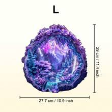 水晶矿景观 - 木制拼图，不对称动物形状木制拼图玩具，独特的派对游戏礼物，装饰艺术画，桌面魔术拼图，独特的儿童益智拼图，节日礼物，适合成人，万圣节礼物，圣诞节礼物，生日礼物（2D 拼图） - 彩色 - 查看 13