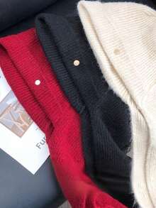 Women's Fashion Versatile Balaclava Hat, Knitted Hat Scarf Set, Autumn/Winter Outdoor Ear Warmer Beanie Autumn Decor