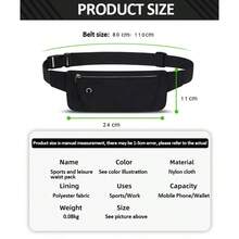 1pc Waterproof Running Waist Pack With Multi - Pocket Large Capacity Design, Sports Fanny Pack For Men And Women To Hold Mobile Phone, Keys, Wallet And More, Ideal For Running, Hiking, Travel, Workout And Various Outdoor Activities - Multicolor - View 5