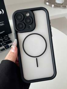 半透明磨砂摄像头保护磁吸无线充电手机壳，兼容 17 Pro Max、17 Pro、17 Air、17、16、15、14、13、12、11 Pro Max，Armor Plus 后盖 - 黑色 - 查看 6