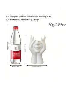 Support multifonctionnel de bureau en forme de corps humain créatif, porte-crayon, porte-pinceau de maquillage, décoration ; Vase, pot de fleurs, décoration florale en forme de visage nordique créatif pour le salon, l'entrée, le meuble TV, la décoration d'intérieur