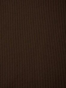 男士罗纹高领毛衣，休闲宽松套头针织衫，适合秋冬季节，长袖上衣 - 棕色 - 查看 5