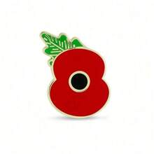 Auf dass wir nicht vergessen Rote Emaille Blumen Mohn Brosche Rucksack für Schule Büro Accessoires Hemden Jacken Schmuck Weihnachten Halloween Kleidung Anstecker Lustig Süß Lehrer Geschenke