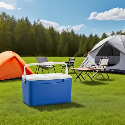 Cooler Box With Handle Cooler Hot/Cold Portable,26L Insulated Ice Chest Box, Portable Cool Box To Keeps Food Or Drinks For Days, PU Foam Insulation &Removable Tray, Cool Box For Travel, Car, Camping Outdoor