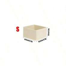 12pcs/6pcs/4pcs/3pcs/1pc Beige Baby Clothes Fabric Compartment Underwear Storage Box, Foldable Deep Drawer Organizer For Socks, Bras, Towels, Ties, Newborn Baby Gifts