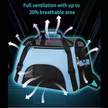 1pc Foldable Large Capacity Fashion Breathable Pet Outdoor Sling Bag, Suitable For Medium/Small Cats & Dogs Outdoor Activities