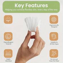 50/100/200pcs Disposable Face Cleansing Wipes, Makeup Remover Pads, Soft Facial Cleansing Towelettes, Thickened EPE Foam Face Cleaning Cloths, Portable Face Wipes