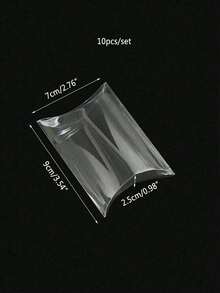 1-20pcs PVC Transparent Pillow Gift Boxes, Clear Plastic Cube Candy Boxes, Party Snack Boxes, Independent Chocolate Bomb Packaging Boxes, Cute Transparent Plastic Pillow Gift Boxes, Suitable For Wedding, Party, Bath, Candy, Snack, Birthday Party Gift Packaging Boxes, Transparent Packaging Boxes, Party Gifts - Multicolor - View 6