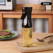Bottiglia spray per olio d'oliva ad alta pressione a prova di perdite da 200ml/300ml - Utensile da cucina per grigliare, friggitrice ad aria, pentole da campeggio - Controllo preciso dell'olio, design in plastica, bottiglia spruzzatrice per cottura, accessorio per barbecue, corpo trasparente, plastica senza BPA - Multicolore - Visualizzare 13