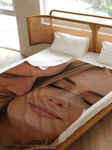 1pc Customized Photo Blanket, Personalized Flannel Blanket With Photo, Bedding Blanket, Custom Throw Blanket, Customized Image Blanket, Personalized Family Photo Blanket, Custom Graphic Blanket, Personalized Throw Blanket, Friend Blanket, Cozy Blanket, Family Gift, Wedding Gift, Mother's Day Gift, Birthday Gift, Office Use - Multicolor - View 7